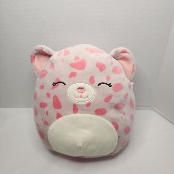 Pink Leopard Squishmallows Plush Toy 8" Soft & Cuddly Stuffed Animal Collectible - Picture 1 of 5
